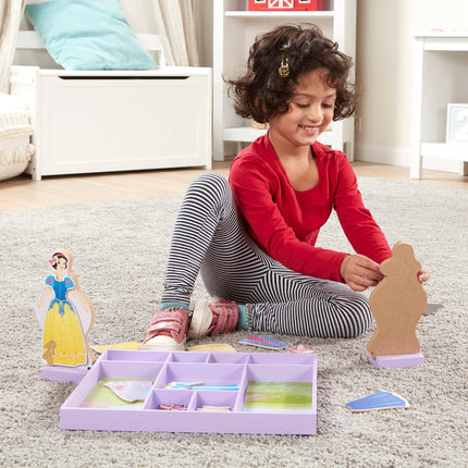 Sleeping Beauty and Snow White Wooden Magnetic Dress-Up Play Set