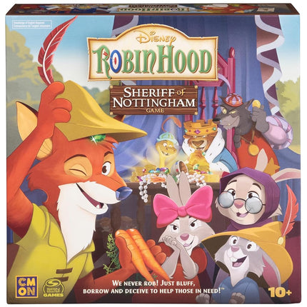 Spin Master Games, Disney Robin Hood Sheriff de Nottingham, Juegos de mesa familiares, Juegos de mesa de Disney para la noche en familia, 3-5 jugadores, para mayores de 10 años