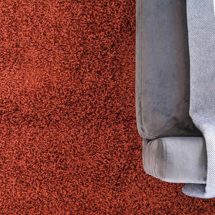 Unique Loom Solid Shag Collection Tapis de surface terracotta 3 x 5 (97 cm x 158 cm)