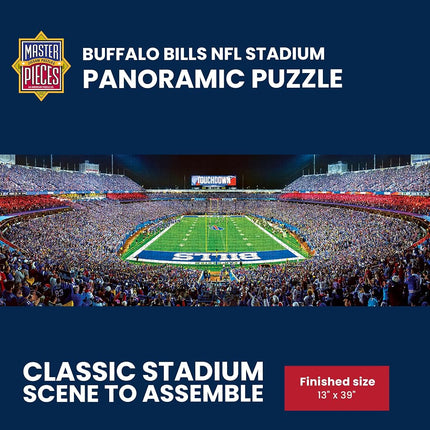 MasterPieces 1000 Piece Sports Jigsaw Puzzle - NFL Buffalo Bills Endzone View Panoramic - 13"x39"
