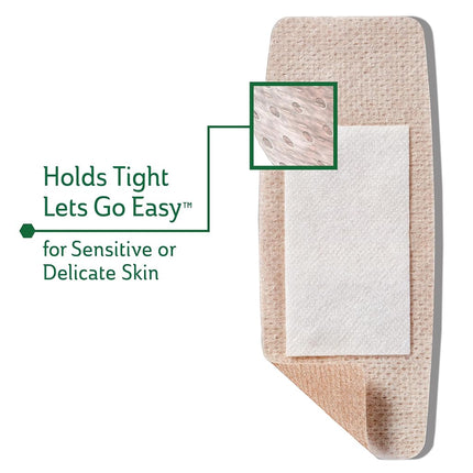CURAD Truly Ouchless Extra Large Silicone Bandages, Flexible Fabric, 8 count