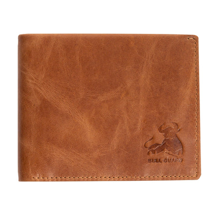 RFID Bifold Leather Wallet for Men with Flip Up ID