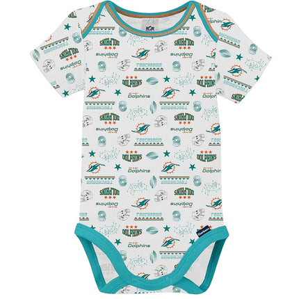 Gerber Body de manga corta unisex para bebé de 3 unidades, talla estándar de la NFL, color del equipo, 3-6 meses