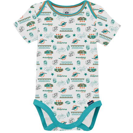 Gerber Traje de una Pieza de Manga Corta Unisex para Bebé NFL, Paquete de 3, Color de Equipo, 18 Meses