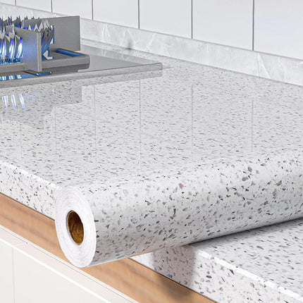 MelunMer White Wallpaper Marble Contact Paper for 