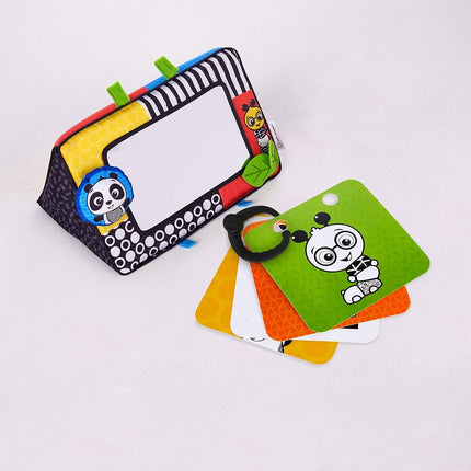 Baby Einstein Flip for Art High Contrast Floor Activity Mirror with Take Along Cards, Tummy Time Play, Newborn+