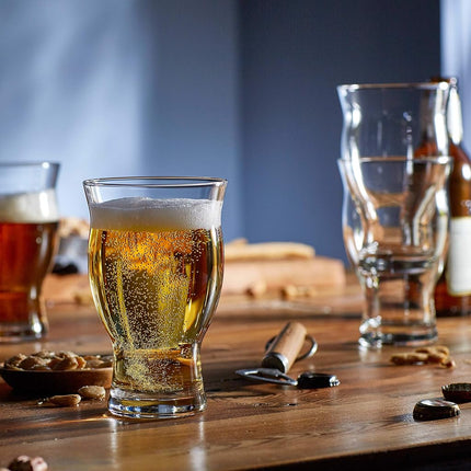 Libbey Craft Brews Nucleated Pint Beer Glasses, 16.75-Ounce, Set of 4