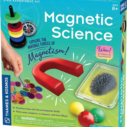 Thames & Kosmos | 665050 | Magnetic Science | Explore The Invisible Force of Magnetism | Floating Rings and Electromagnetic Fields | 33 Experiments | Ages 8+