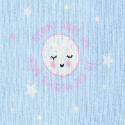 The Children's Place 100% Cotton One Piece Pajamas with Front Closure Toddler Set of 2, moons, 2 Years