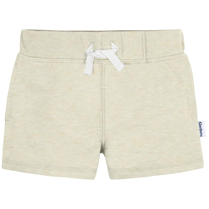 Shorts en tricot à enfiler Gerber, pour bébé garçon (lot de 3), couleurs neutres, 2T