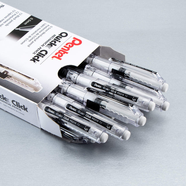 Pentel QUICK CLICK Mechanical Pencil (0.5mm), Black Barrel - PD215A