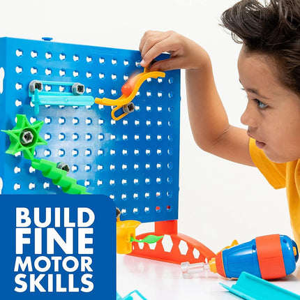 Learning Resources Design & Drill Marble Maze, Fine Motor Skills Construction Toy Marble Run