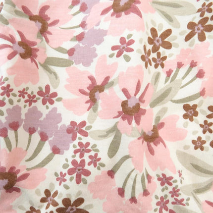 Lots et robes courts HonestBaby en coton 100 % biologique pour bébés et tout-petants garçons, filles, unisexes, motif floral peint rose, 6-9 mois