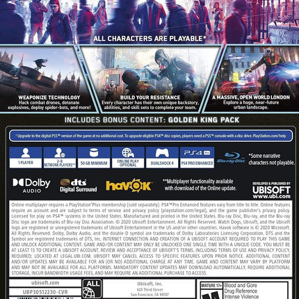 Watch Dogs Legion - Édition Standard PlayStation 4 [PlayStation 4]