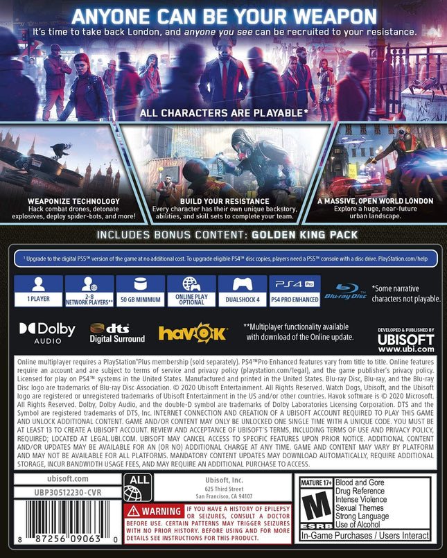 Watch Dogs Legion - PlayStation 4 Standard Edition [PlayStation 4]