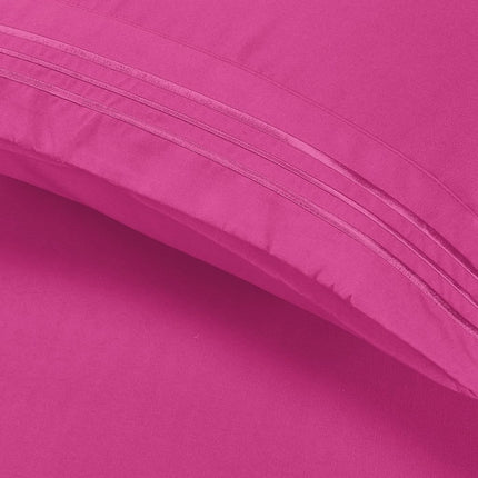 Elegant Comfort Luxury 4-Piece Bed Sheet Set - Luxury Bedding 1500 Premium Hotel Quality Microfiber, Wrinkle Resistant Cool & Breathable, Easy Elastic Fitted, Queen, Hot Pink