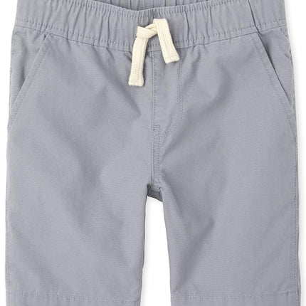 The Children's Place Boys' Solid Jogger Shorts, Fin Gray, 10