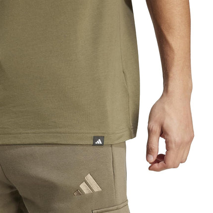 adidas Men's Camouflage Graphic T-Shirt, Olive Strata/Script, M Tall