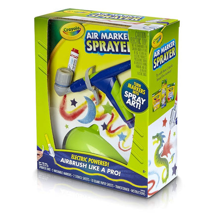 CRAYOLA Air Marker Sprayer Airbrush Kit, Gift for Kids Age 8, 9, 10