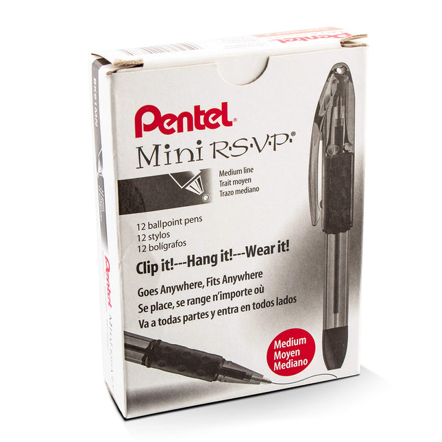 Pentel RSVP Mini Ballpoint Pen, (1.0mm) Medium Lin
