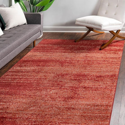 Unique Loom Del Mar Collection Area Rug - Lucille (Rectangular 4' 0" x 6' 0", Terracotta/Red)