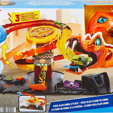 Hot Wheels City Pizza Slam Cobra Attack Playset & 1 Toy Car