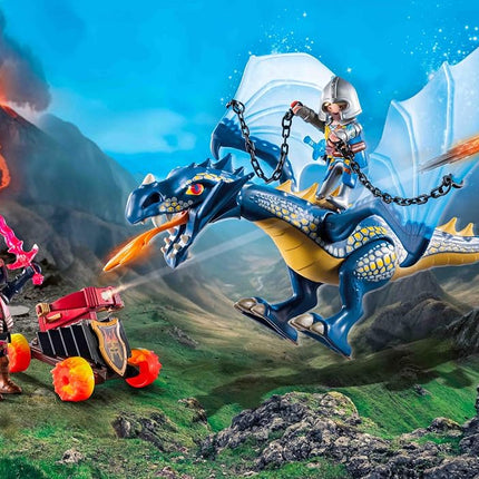 Playmobil 71644 Knights of Novelmore: Dragon Combat, medieval castle and knights’ toy, fun imaginative role-play, playset suitable for children ages 5+