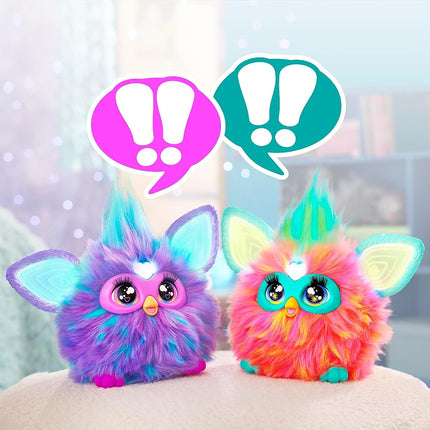 Furby Electronic Plush Toy with Sounds for Kids, Plush Toys, Interactive Talking Furby Collectible, 15 cm/6 inch, Soft to the Touch, Purple