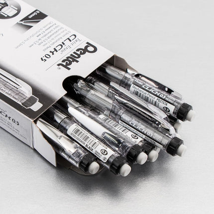 Pentel Twist Erase Click Mechanical Pencil 0.5 mm (Pack of 12 Black