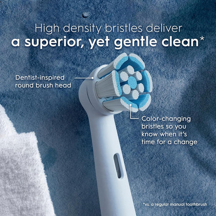 Oral-B iO Gentle Care Replacement Brush Heads, Electric Toothbrush Brush Heads, White, 2 Count