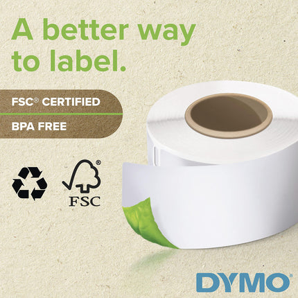 DYMO 30327 printer label - printer labels (White, 0.5625" x 3.4375", 2 sheets, 260 pc(s))