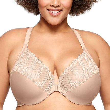 Glamorise Front-Closure T-Back Wonderwire Underwir