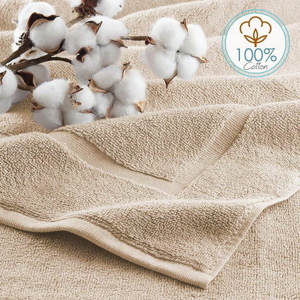Hearth & Harbor Bath Mat Towels - 100% Ring Spun Cotton Luxury Towels - Ultra Soft & Highly Absorbent, Bathroom Towels, Floor Mat - Cream