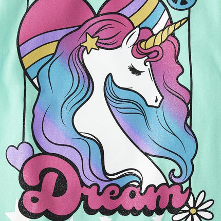 The Children's Place Girls' Kindness, Love, Equality Short Sleeve Graphic T-Shirts,multipacks, Skate/Butterfly/Dream/Be Kind, Medium