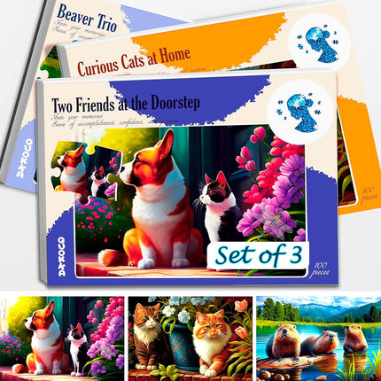 100 Pieces Dementia Puzzles for Elderly - 3 Alzhei