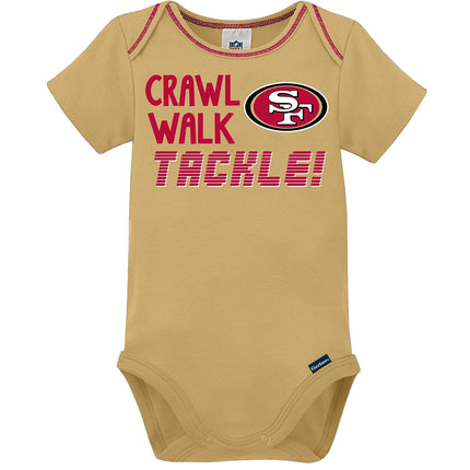 NFL Gerber Unisex Baby Standard 3 Pack Short Sleeve Onesie Bodysuit, Team Color, 6-12 Months