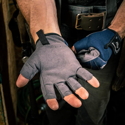 AWP Pro Fingerless Work Gloves for Men And Women, Form-Fitting Performance Design, Large