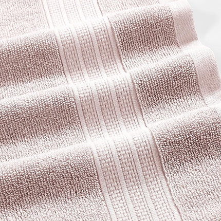 Modern Threads Allie 6-Piece 100% Cotton Towel Set – Jacquard Floral Border – Includes 2 Bath Towels, 2 Hand Towels, 2 Washcloths – Absorbent, Quick Dry, Soft & Durable – Blush Pink