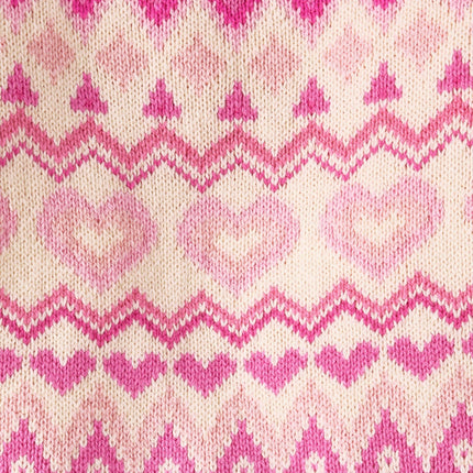 The Children's Place Girls' Long Sleeve Sweater Dress, Heart Fairisle, X-Large