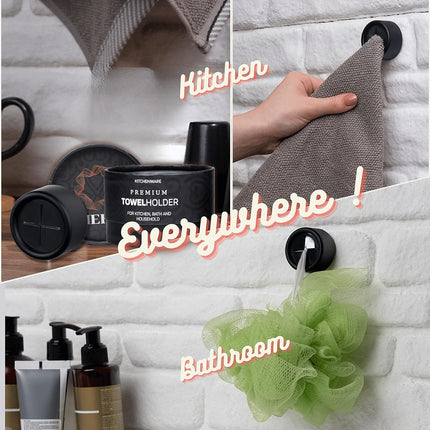 HEFA Towel Hooks, Towel Holder, Dish Towel Holder, Kitchen Organization, Kitchen Towel Hook, Hand Towel Holder, Kitchen Gadgets 8 Pack Eco