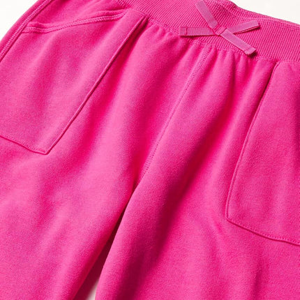 IZOD Girls' Sensory-Friendly Sweatpants, Soft Fleece Fabric with Elastic Waist&Drawstring,Tagless,Flattened Seams & Pockets, Rose, 4-5