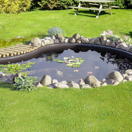 VEVOR Revestimiento para Estanques de 4.5 x 6 m, Grosor de 45 mil, Material EPDM Plegable y Duradero, Subyacente Fácil de Cortar para Peces o Carpas Koi, Cascadas, Fuentes, Jardines Acuáticos, Negro