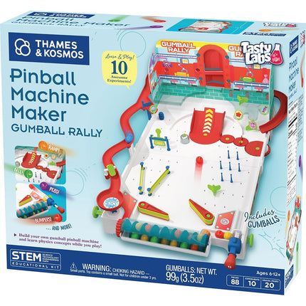 Thames & Kosmos Pinball Machine Maker STEM Experiment Kit, Build a Reconfigurable Pinball Machine, Use Gumballs to Play, Explore Physics, Force, Motion, Gravity, Simple Machines, Gumballs Included