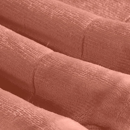 Elegant Comfort Ultra Soft Reversible Flannel Sherpa Blanket - Cozy Silky Fleece Throw for Couch, Bed - Plush Fuzzy Warm Winter Blanket for Gift, Twin XL, Coral