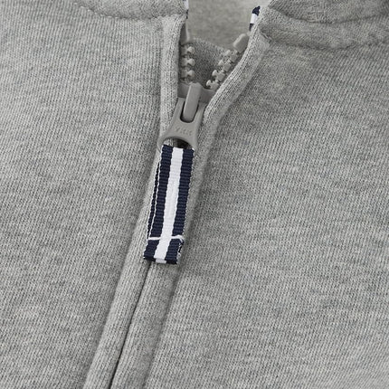 Gymboree Boys and Toddler Long Sleeve Zip Up Hoodie Sweatshirt, Heather Grey, 8 (3030580)