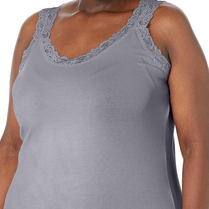 Camiseta sin mangas de encaje JUST MY SIZE para mujer, Light Steel, 6X