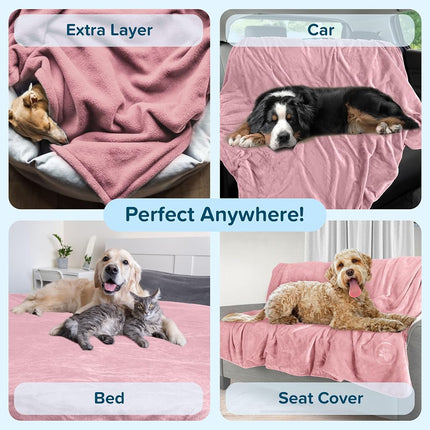 PETMAKER Dog Blanket, Pink, 60” x 80”