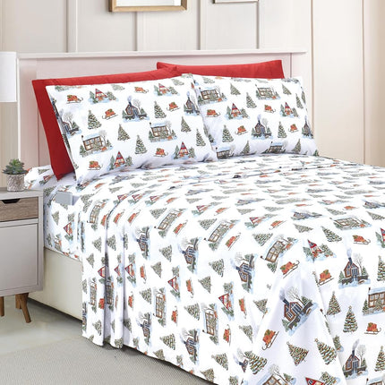 Elegant Comfort Luxury Soft Bed Sheets Holiday Pat