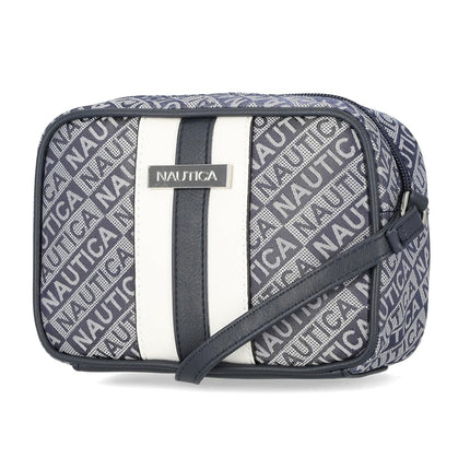Nautica Women's Candid Camera Adjustable Crossbody, Indigo (Lakeside Jacquard), One Size