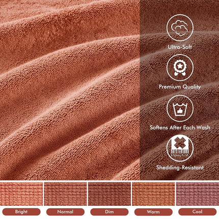 Madison Park SIGNATURE MPS73-195 800GSM 100% Cotton 8 Piece Towel Set Coral See Below